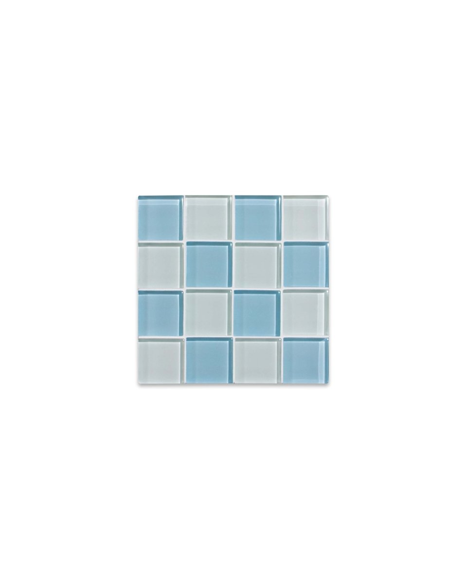 Subtle Art Studios Glass Tile Coaster - Coconut Crunch Chocolate | Handcrafted 3.6"