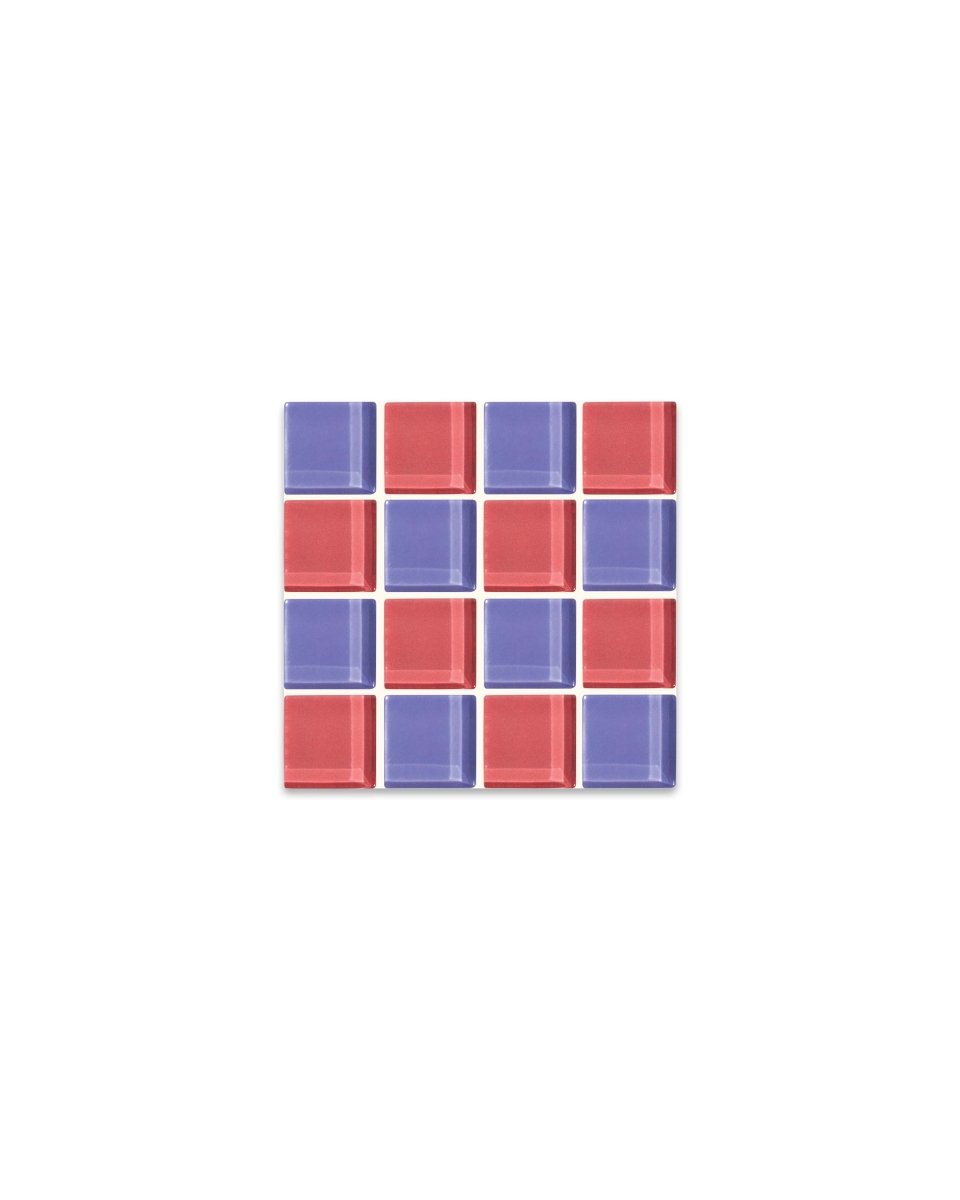 Subtle Art Studios Glass Tile Coasters - Handcrafted Pink Rose Floral Design