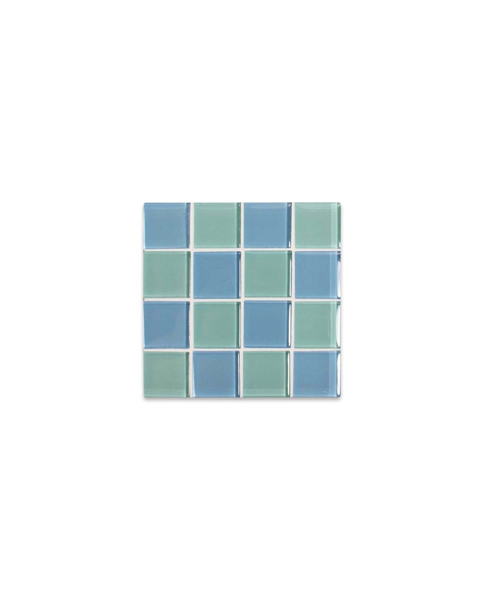 Subtle Art Studios Glass Tile Coasters Set - Summer Dream Handcrafted Heat Resistant