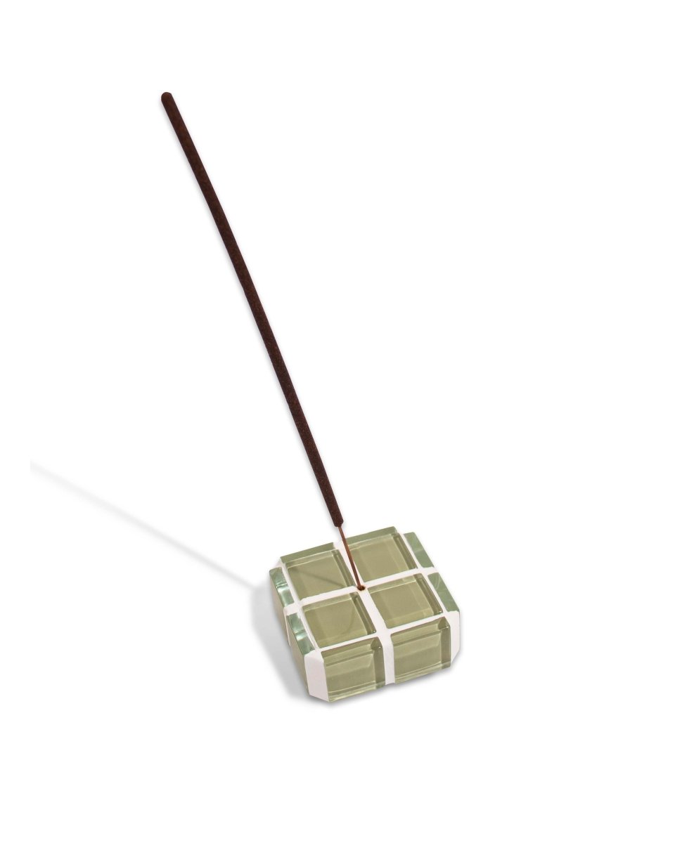 Subtle Art Studios Glass Tile Incense Holder - Handcrafted Cube 2x2 Heat - Resistant