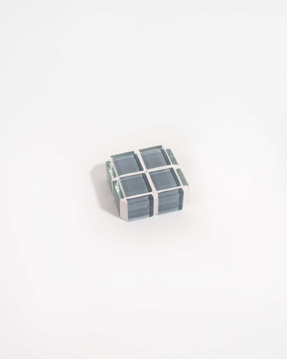 Subtle Art Studios Glass Tile Incense Holder - Handcrafted Cube 2x2 Heat - Resistant