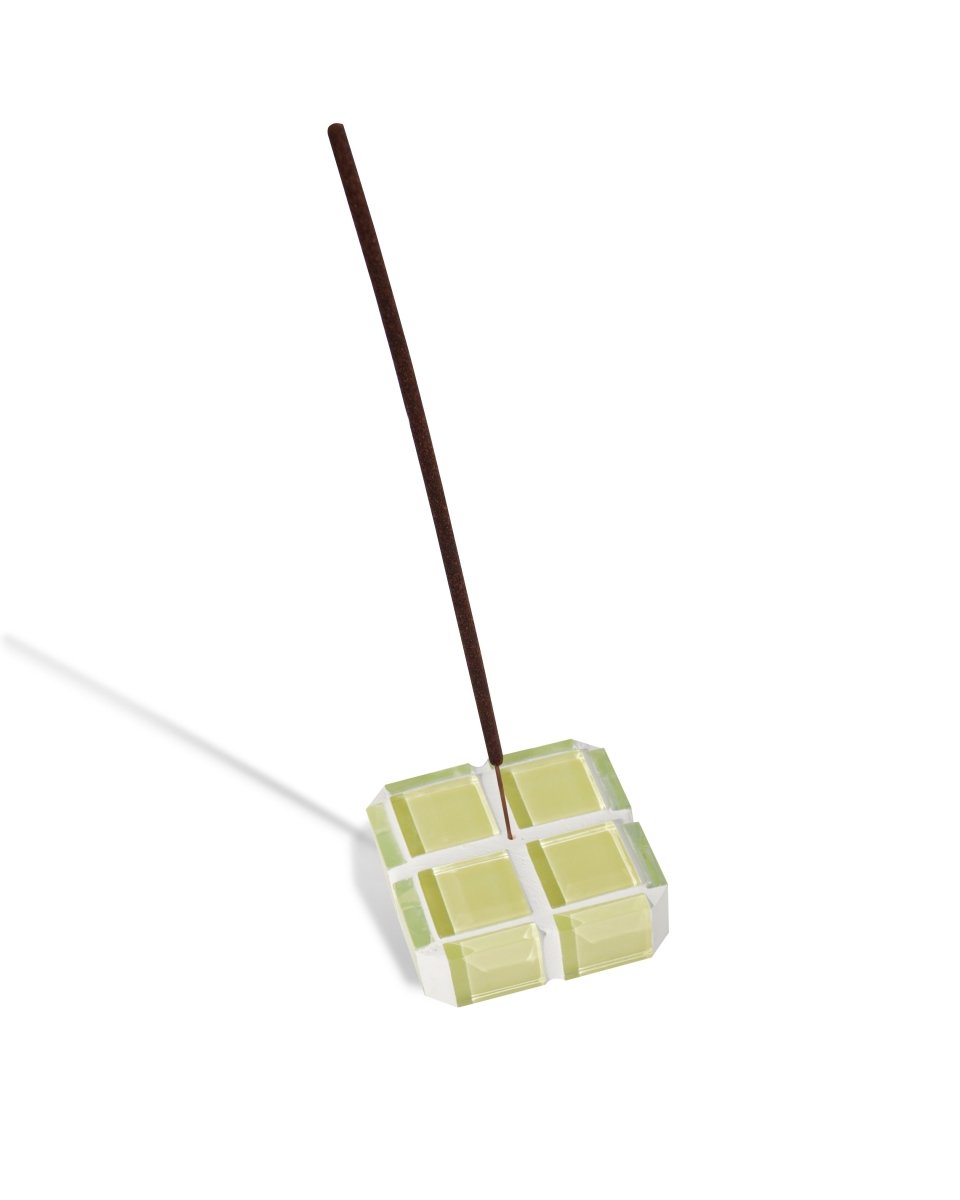 Subtle Art Studios Glass Tile Incense Holder - Handcrafted Minimal Cube Design