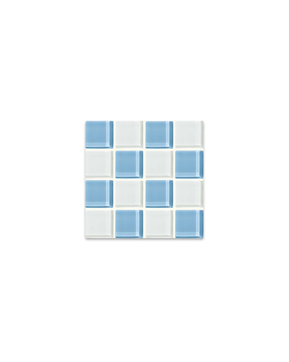 Subtle Art Studios Handcrafted Glass Tile Coaster - Elderberries Milk Chocolate 3.6"