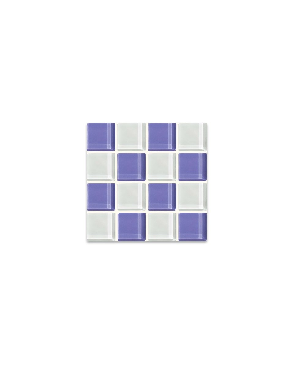 Subtle Art Studios Handcrafted Glass Tile Coaster - Lavender Purple | 3.6" Square