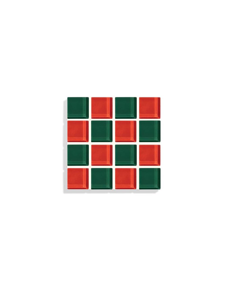 Subtle Art Studios Handcrafted Glass Tile Coaster - Noel Christmas | 3.5" Square