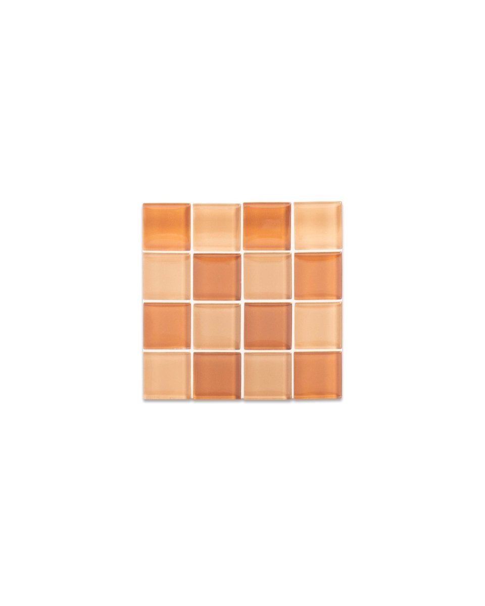 Subtle Art Studios Handcrafted Glass Tile Coaster - Old Story Design | 3.5" Square