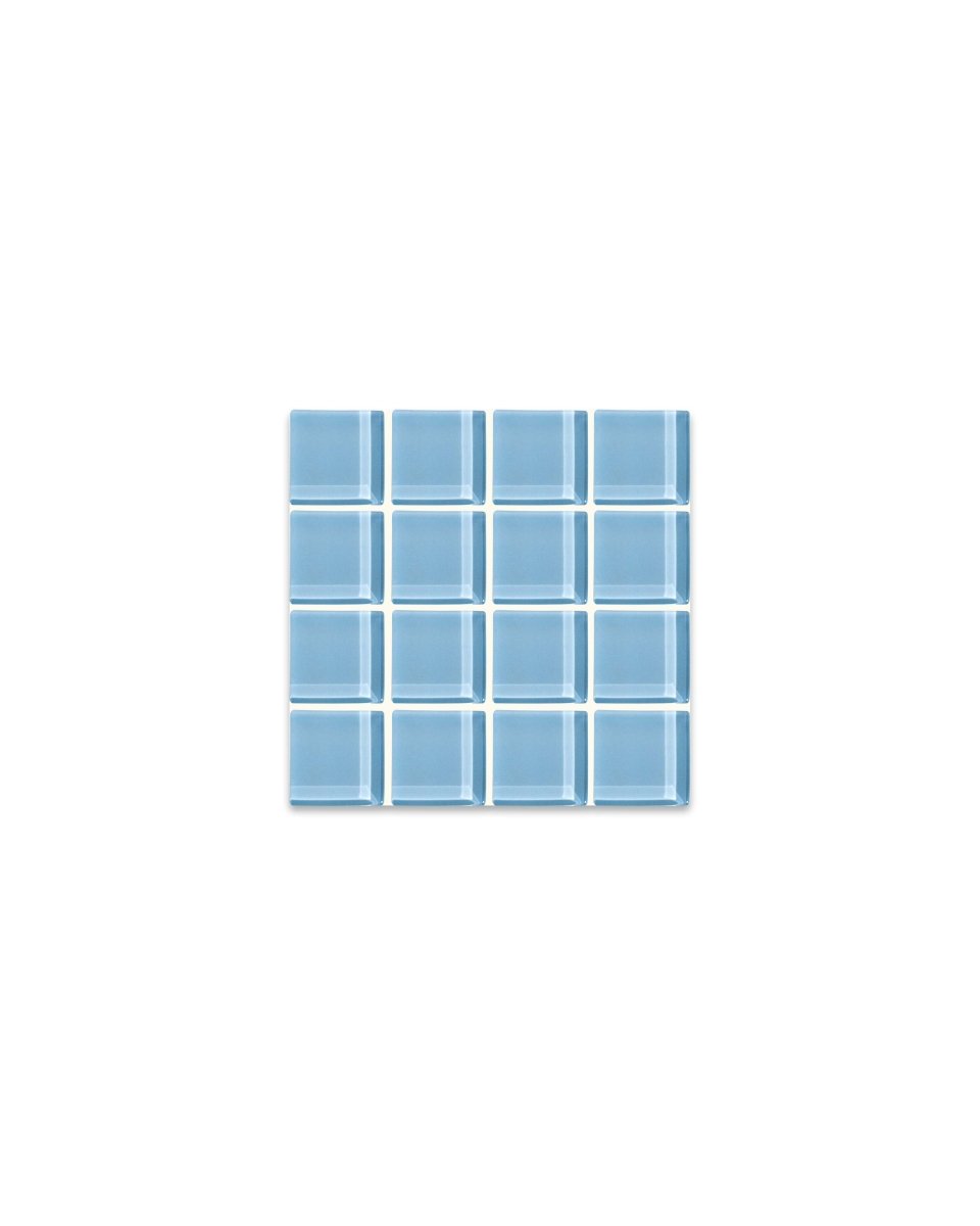 Subtle Art Studios Handcrafted Glass Tile Coaster - Sky Design | 3.5" Square