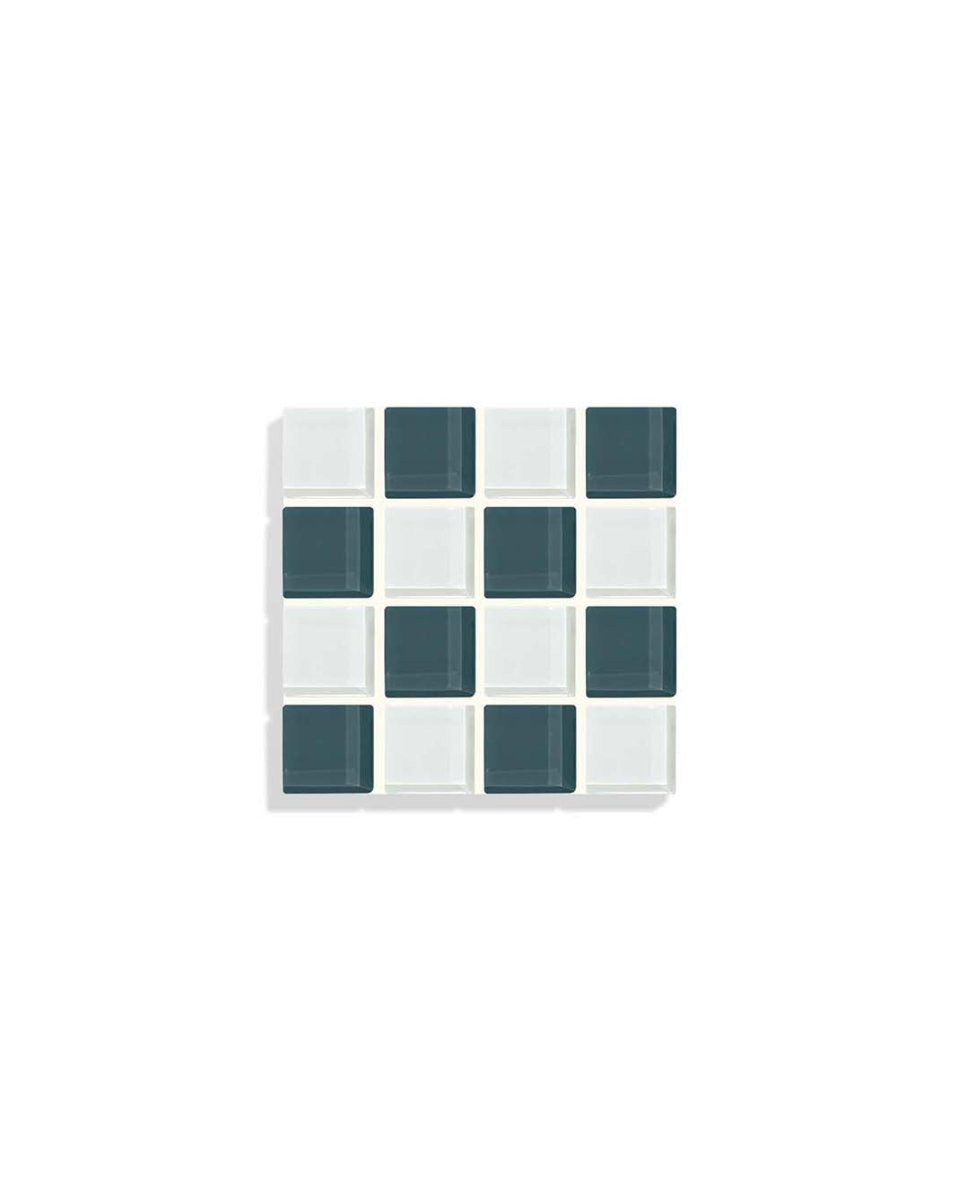 Subtle Art Studios Handcrafted Glass Tile Coaster - Stone Wall Design | 3.5 Inch