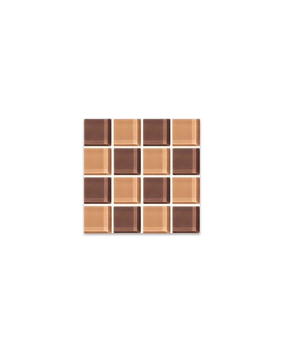 Subtle Art Studios Handcrafted Glass Tile Coasters - Vintage Love Design (Set of 4)