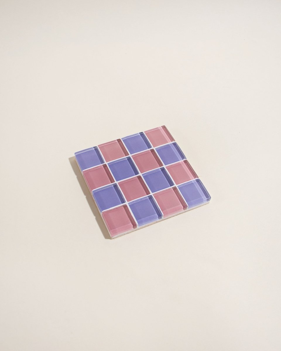 Subtle Art Studios Handcrafted Glass Tile Unicorn Coaster - Heat Resistant 3.6"