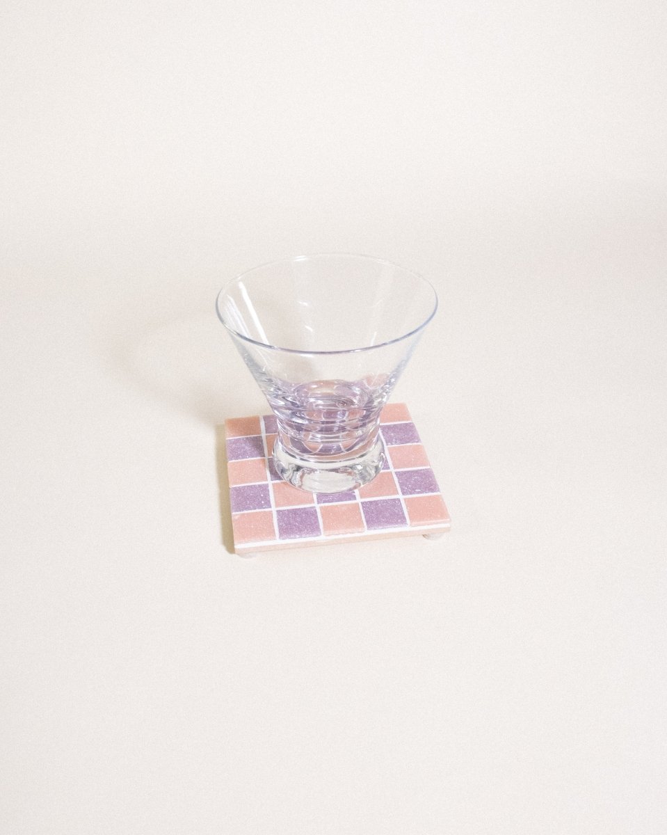Subtle Art Studios Sour Patch Candy Glass Coaster - 3.875" Handcrafted Tile Coaster