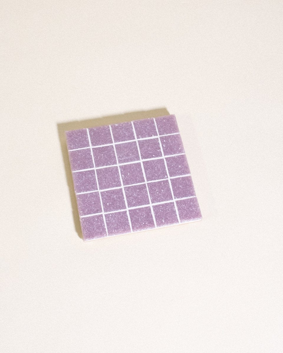 Subtle Art Studios Sour Patch Candy Glass Tile Coaster - 3.875" Square - Handcrafted