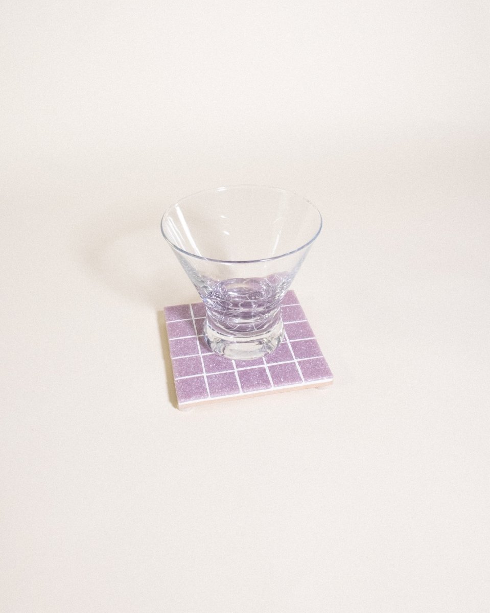 Subtle Art Studios Sour Patch Candy Glass Tile Coaster - 3.875" Square - Handcrafted