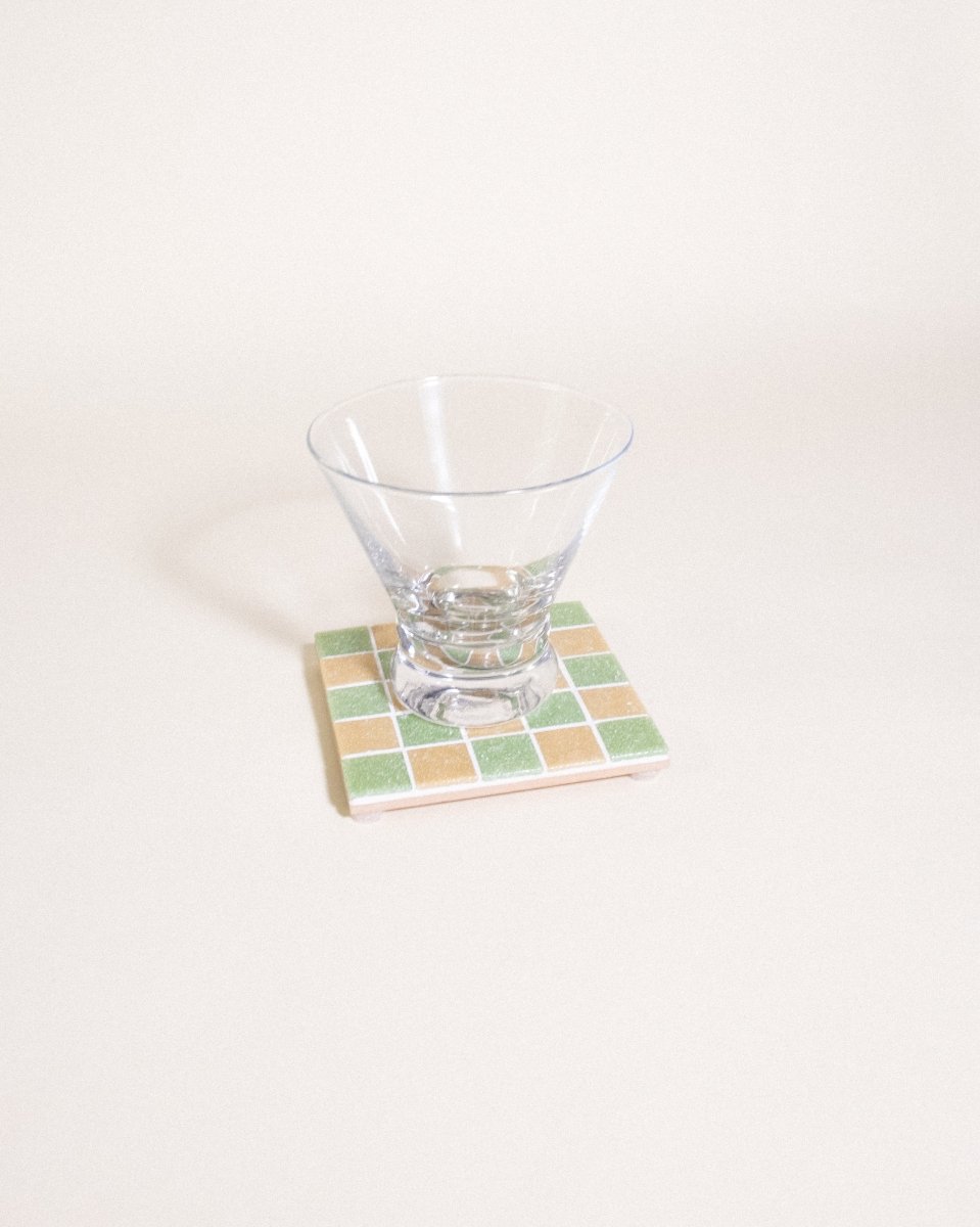 Subtle Art Studios Sour Patch Kids Glass Coaster - Handcrafted 3.875" Square Tile