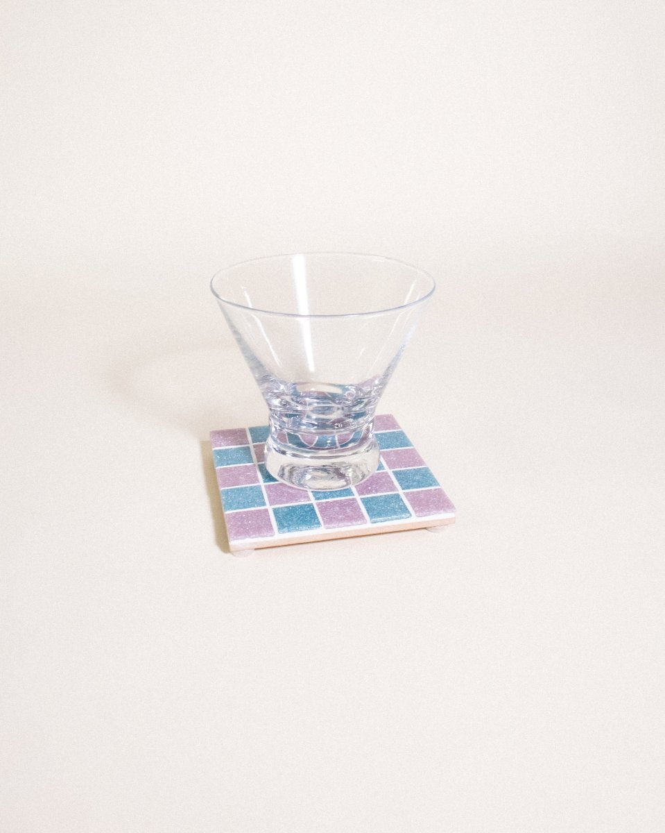 Subtle Art Studios Sour Patch Kids Glass Coasters - Handcrafted 3.875" Square Tile