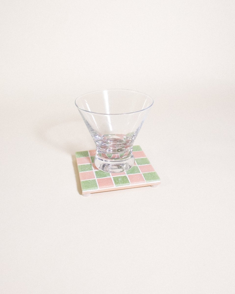 Subtle Art Studios Sour Patch Kids Glass Tile Coasters - Handcrafted Candy Themed Set