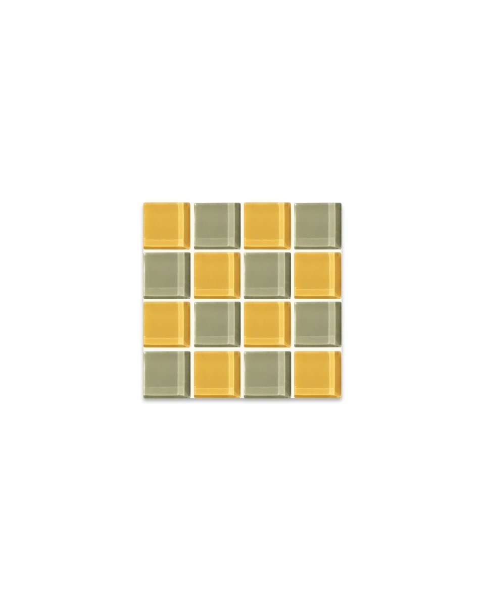 Subtle Art Studios Sunflower Glass Tile Coasters - Handcrafted Heat Resistant Square