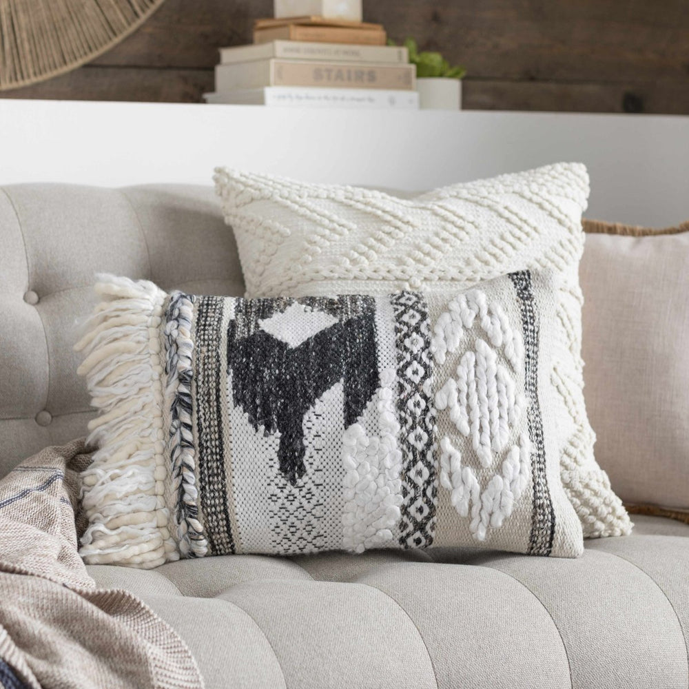 
                      
                        Boutique Rugs Sumiton White Textured Crochet Cotton Throw Pillow - lily & onyx
                      
                    