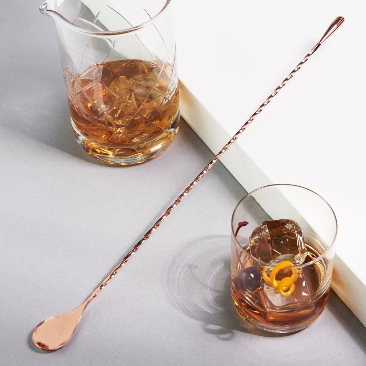 Viski Summit 40 cm Weighted Bar Spoon, Copper - lily & onyx