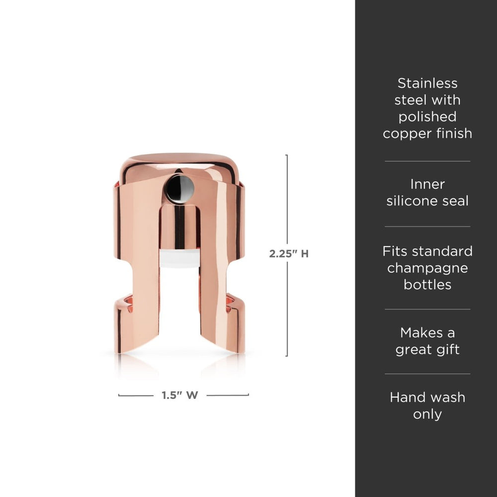 
                      
                        Viski Summit Champagne Stopper, Copper
                      
                    