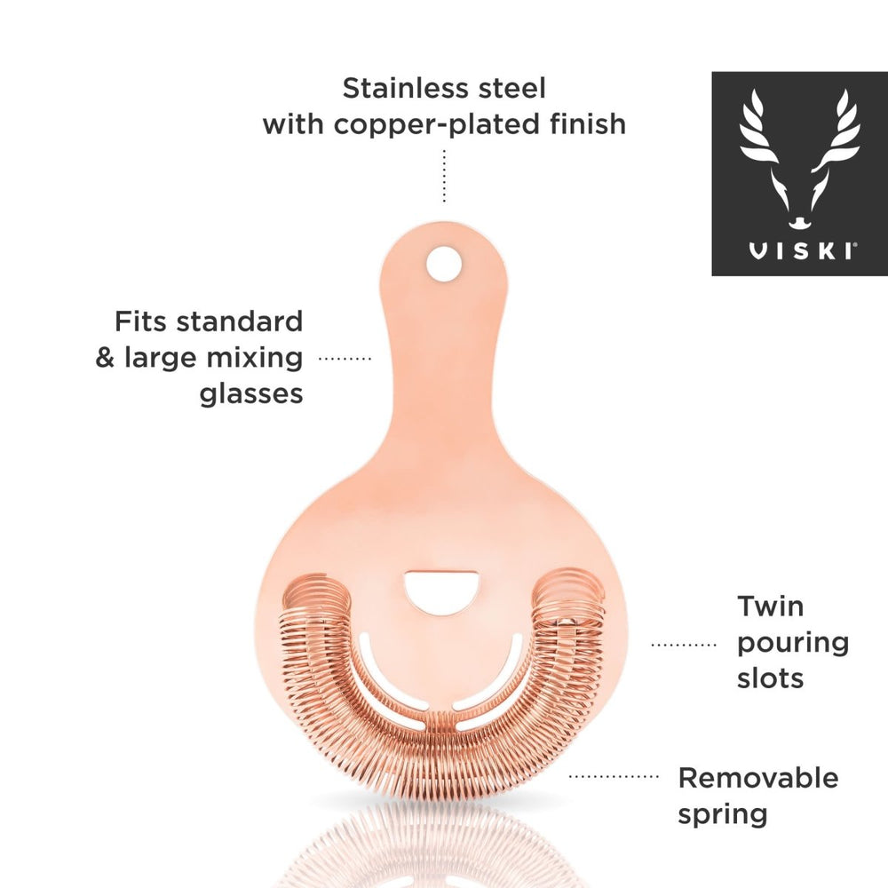
                      
                        Viski Summit Hawthorne Strainer, Copper - lily & onyx
                      
                    