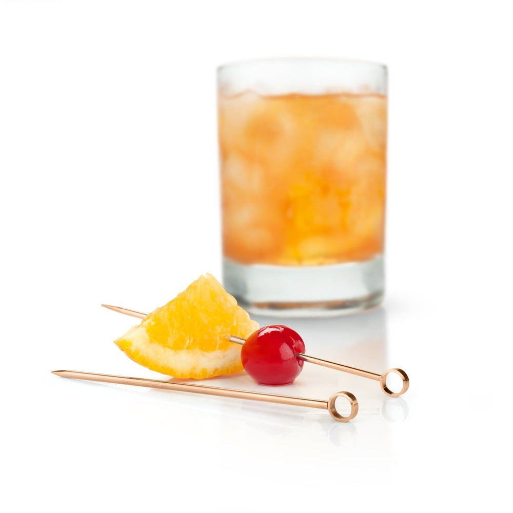
                      
                        Viski Summit Stainless Steel Cocktail Picks in Copper, Set of 6
                      
                    