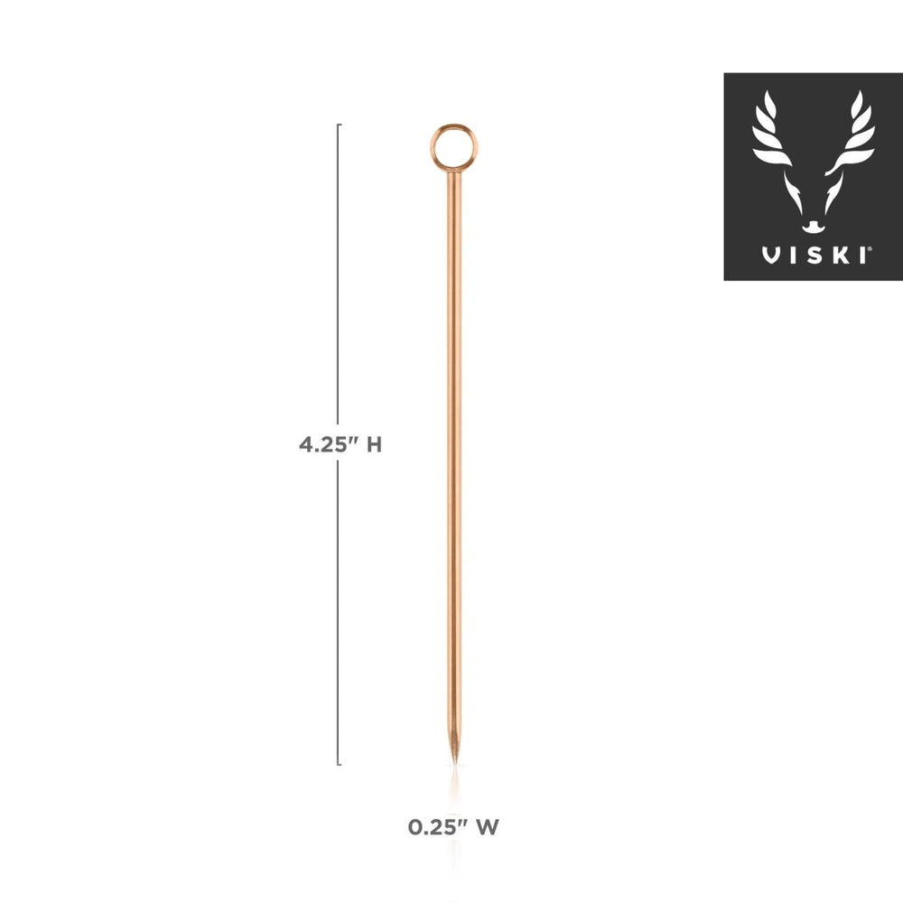 
                      
                        Viski Summit Stainless Steel Cocktail Picks in Copper, Set of 6
                      
                    