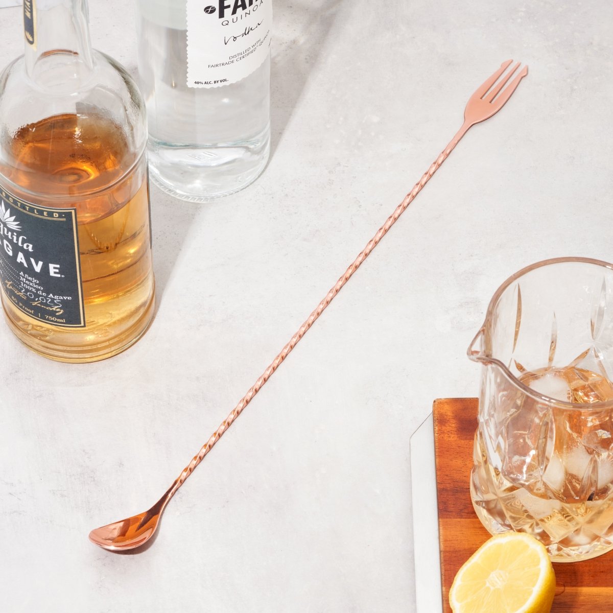 Viski Summit Trident Bar Spoon, Copper - lily & onyx