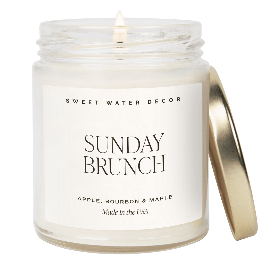 Sweet Water Decor Sunday Brunch Soy Candle - Clear Jar - 9 oz - lily & onyx