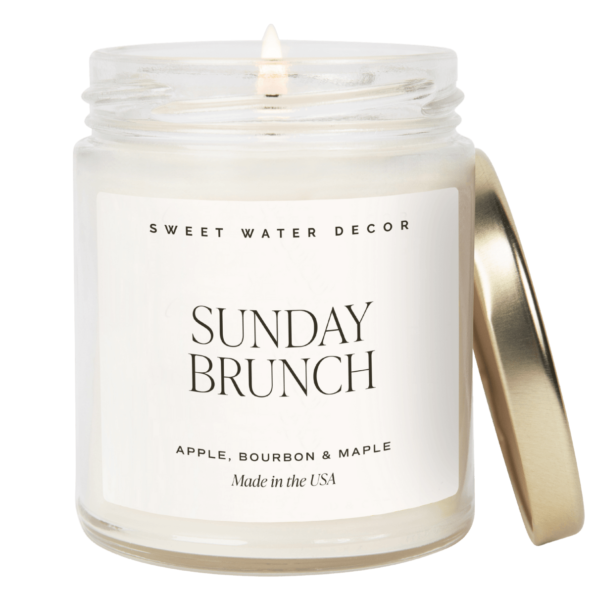 Sweet Water Decor Sunday Brunch Soy Candle - Clear Jar - 9 oz - lily & onyx