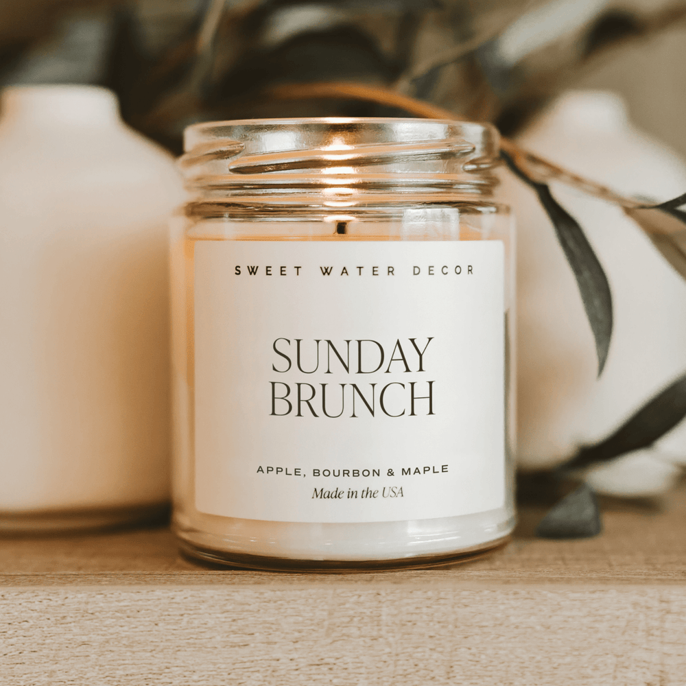 
                      
                        Sweet Water Decor Sunday Brunch Soy Candle - Clear Jar - 9 oz - lily & onyx
                      
                    