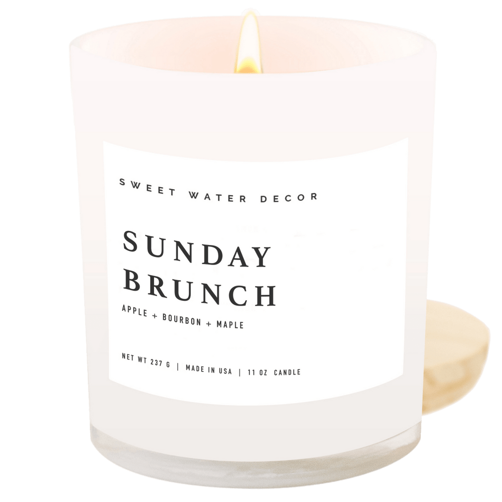 Sweet Water Decor Sunday Brunch Soy Candle - White Jar - 11 oz - lily & onyx