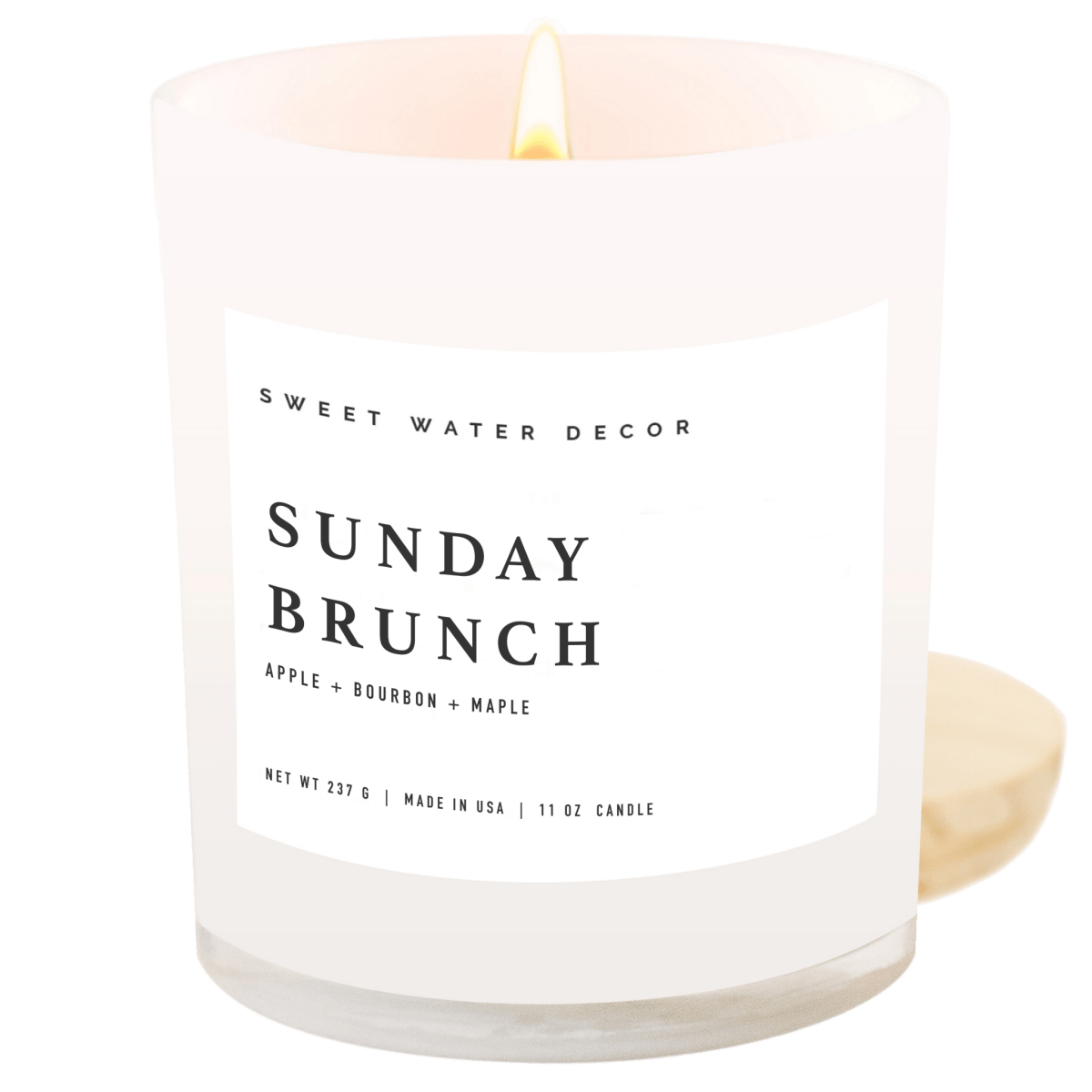 Sweet Water Decor Sunday Brunch Soy Candle - White Jar - 11 oz - lily & onyx
