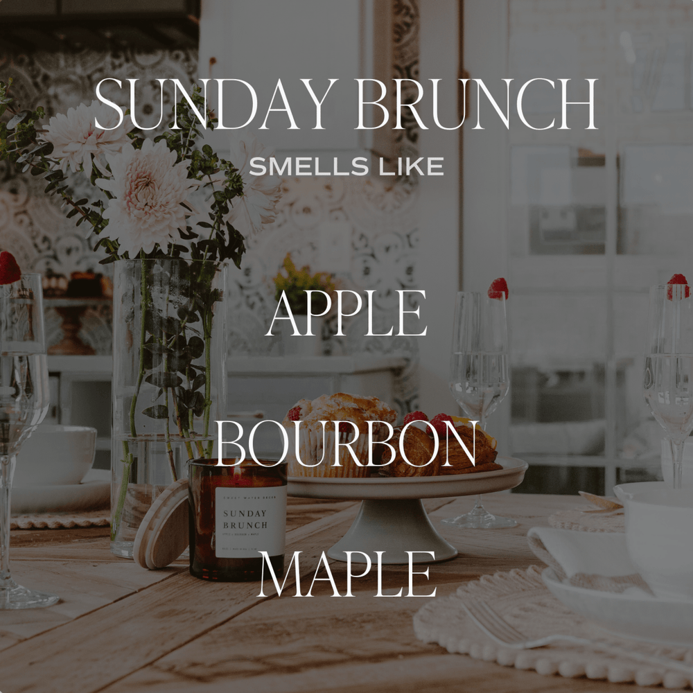 Sweet Water Decor Sunday Brunch Soy Candle - White Jar - 11 oz - lily & onyx