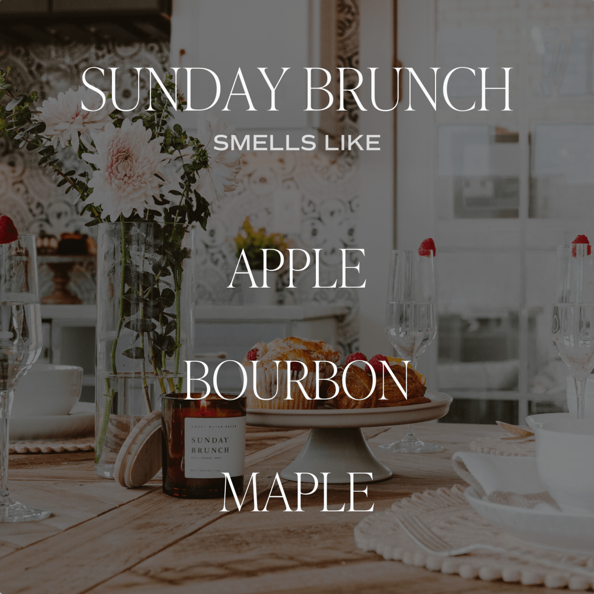 Sweet Water Decor Sunday Brunch Soy Candle - White Jar - 11 oz - lily & onyx