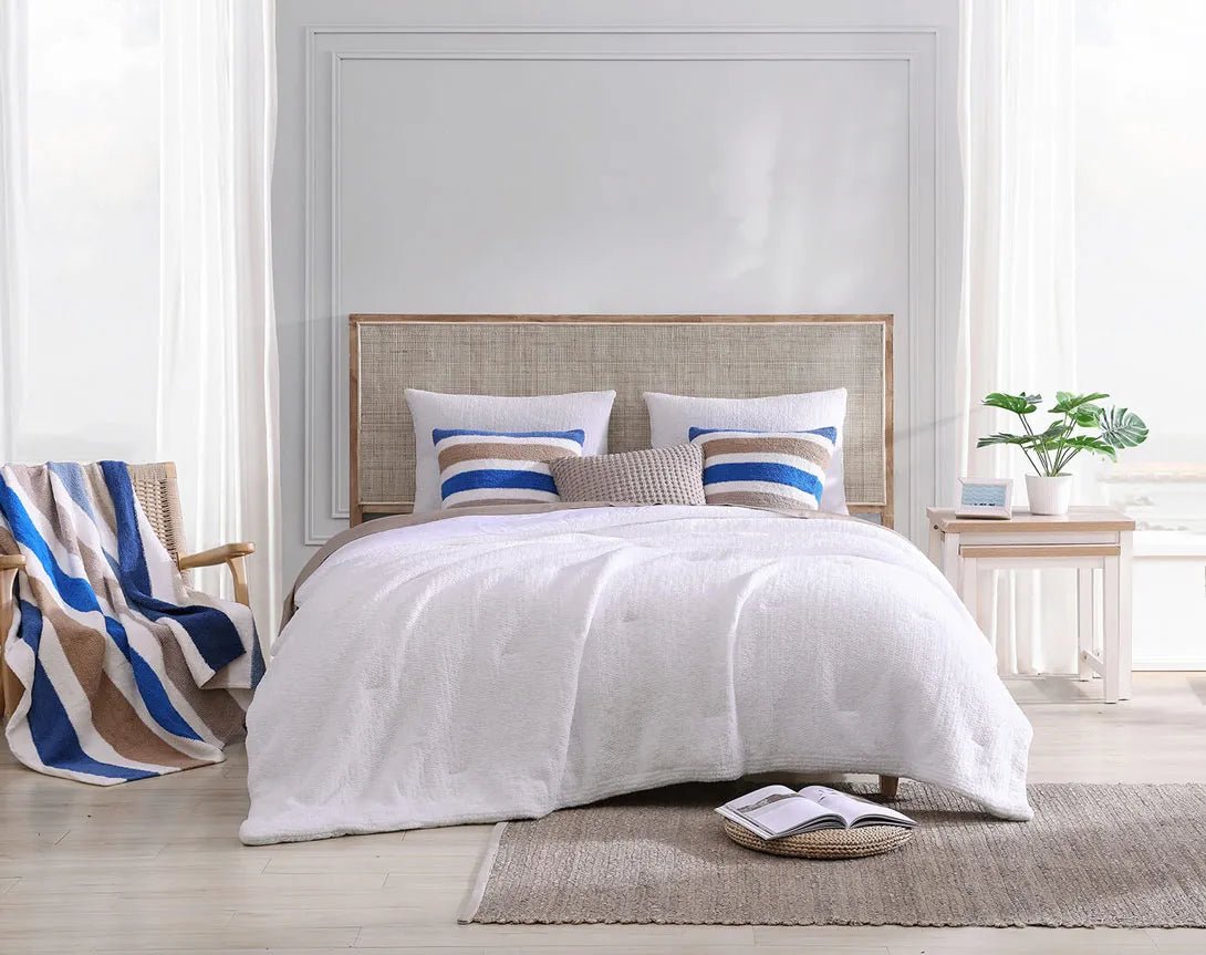 Sunday Citizen Bamboo Comforter Set with Recycled Fill - Reversible Snug Stitch