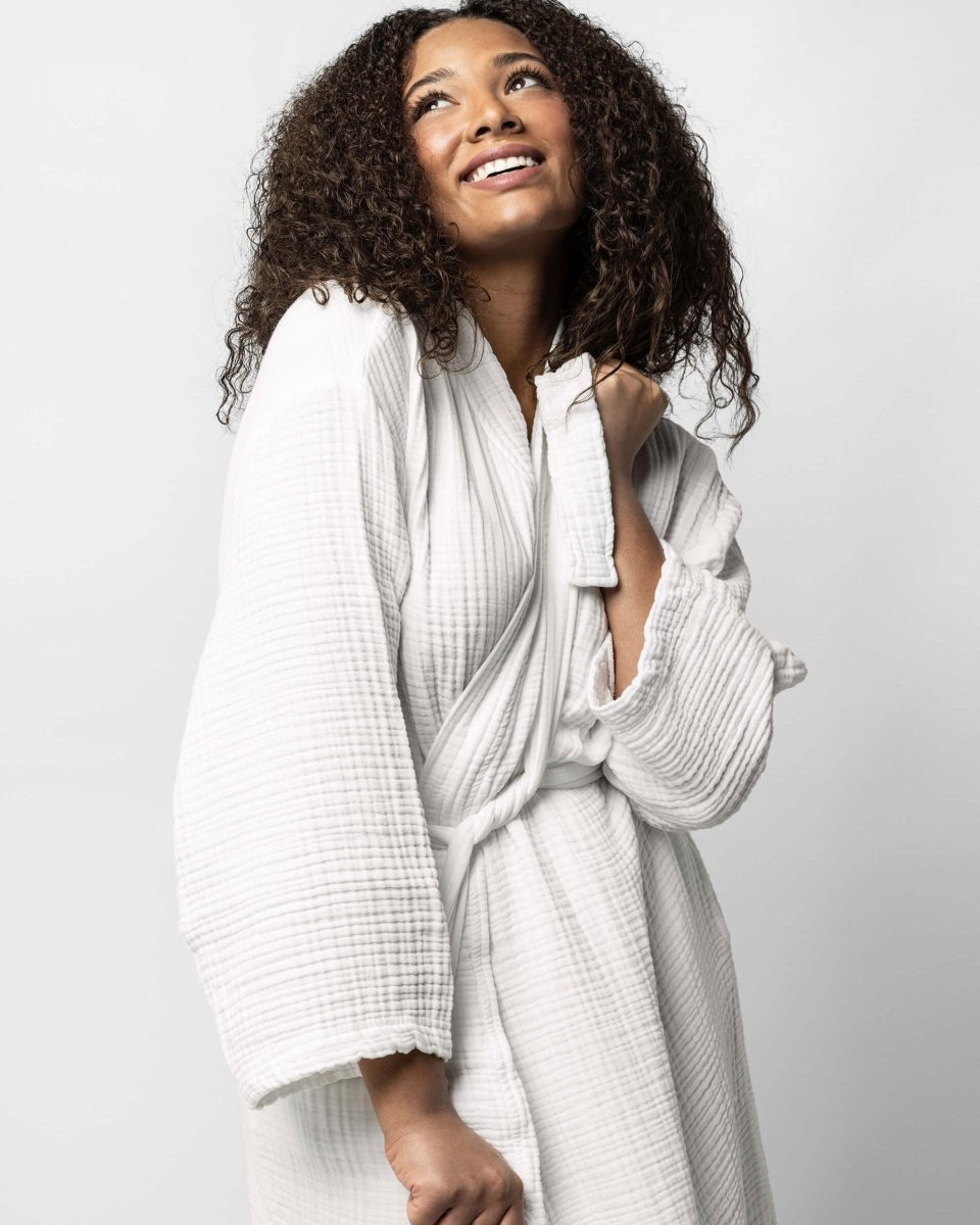 Sunday Citizen Muslin Cotton Kimono Robe - 4 - Ply Turkish Cotton Lightweight