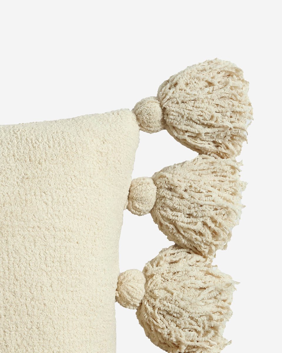 Sunday Citizen Pom Pom Throw Pillow - Memory Foam Microfiber Cushion