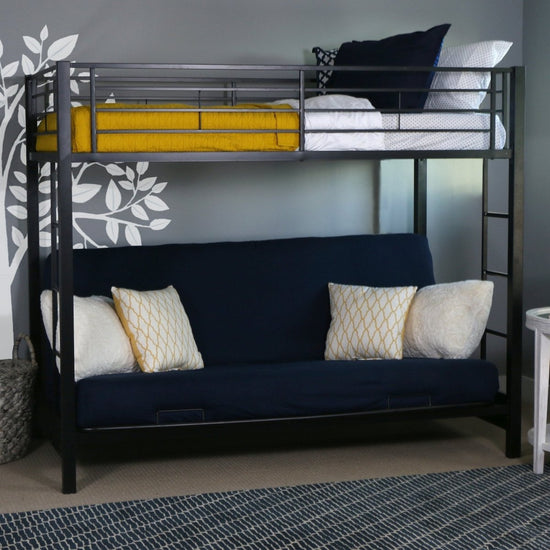 Walker Edison Sunrise Twin over Futon Bunk Bed - lily & onyx