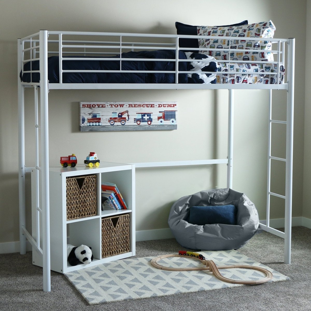 Walker Edison Sunset Twin Loft Bunk Bed - lily & onyx