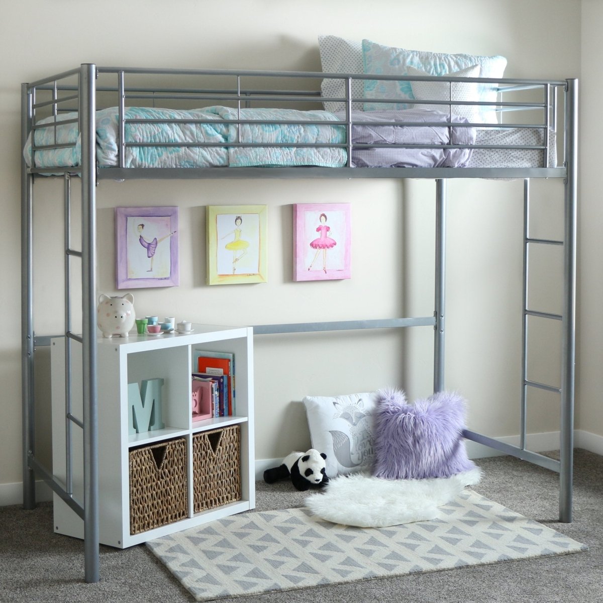 Walker Edison Sunset Twin Loft Bunk Bed - lily & onyx