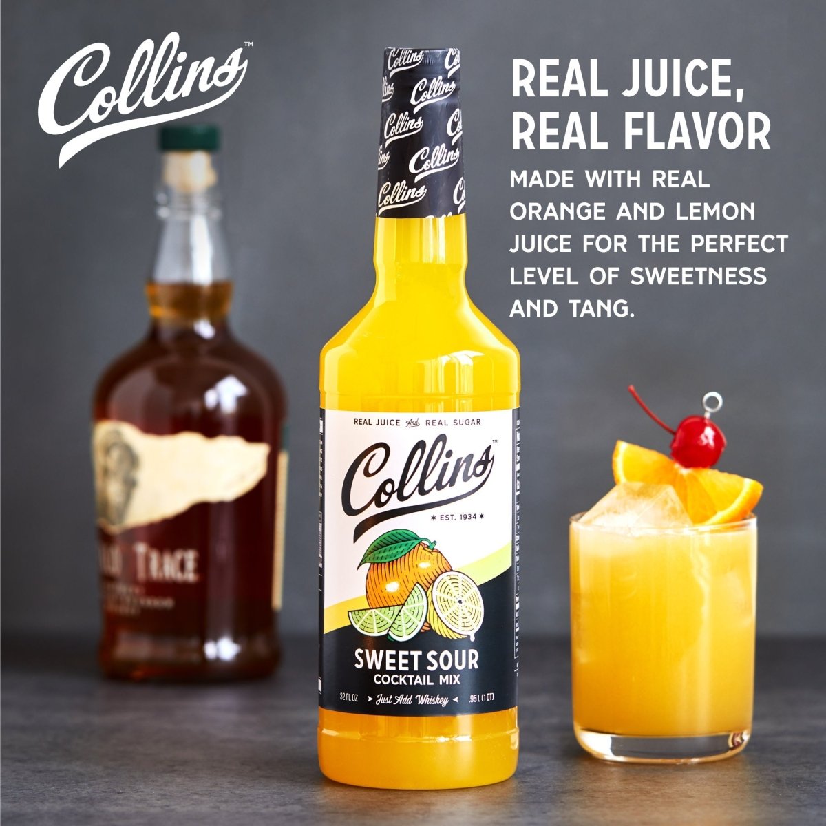 Collins Sweet & Sour Cocktail Mix, 32 oz - lily & onyx