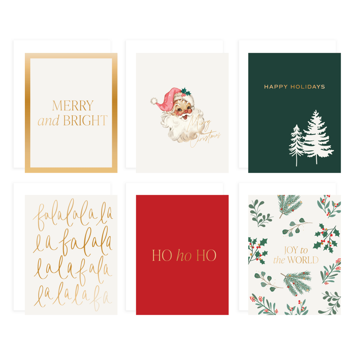 Sweet Water Decor Assorted Holiday Greeting Card Set, Pack of 12