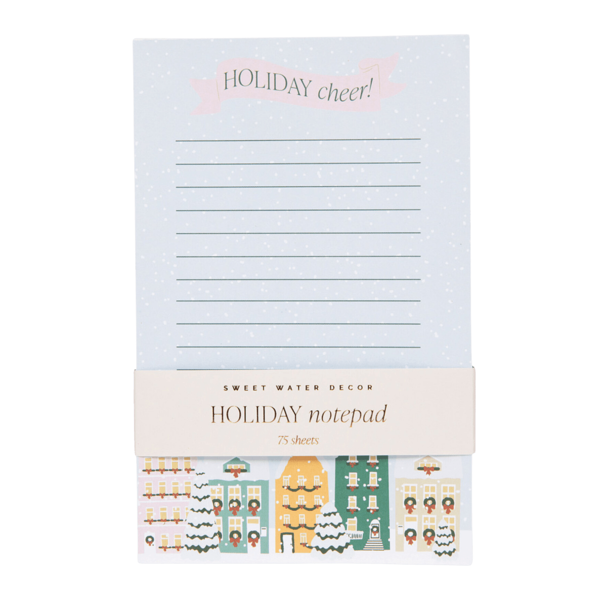 Sweet Water Decor Christmas Village Notepad