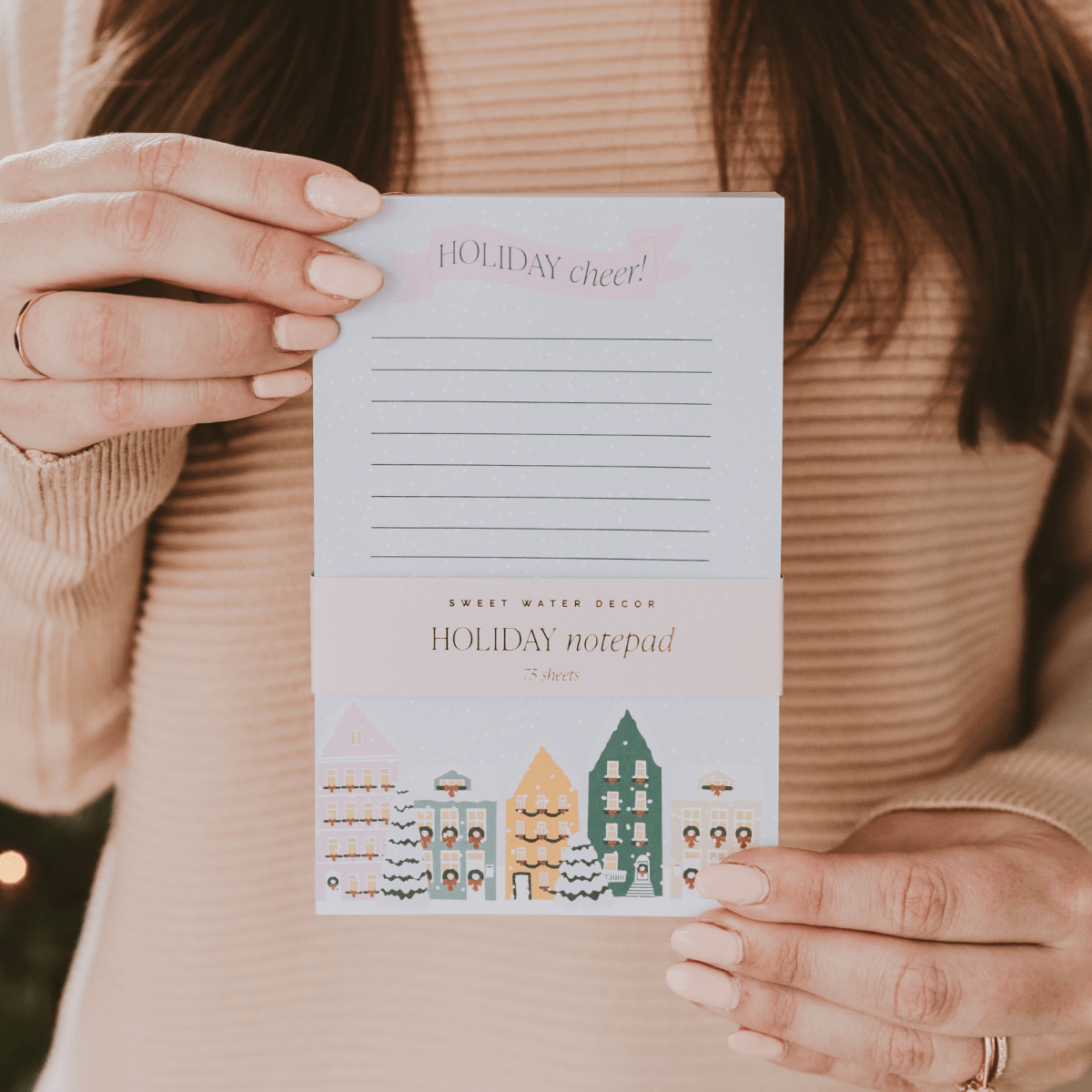 Sweet Water Decor Christmas Village Notepad