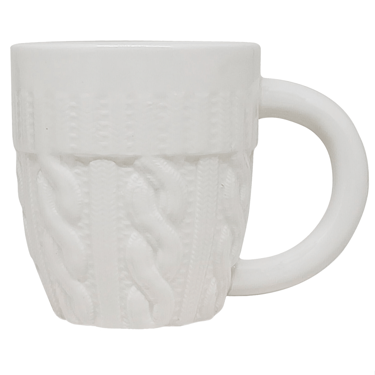 Sweet Water Decor Cream Cable Knit Sweater Mug 18oz - Ceramic Holiday Coffee Cup