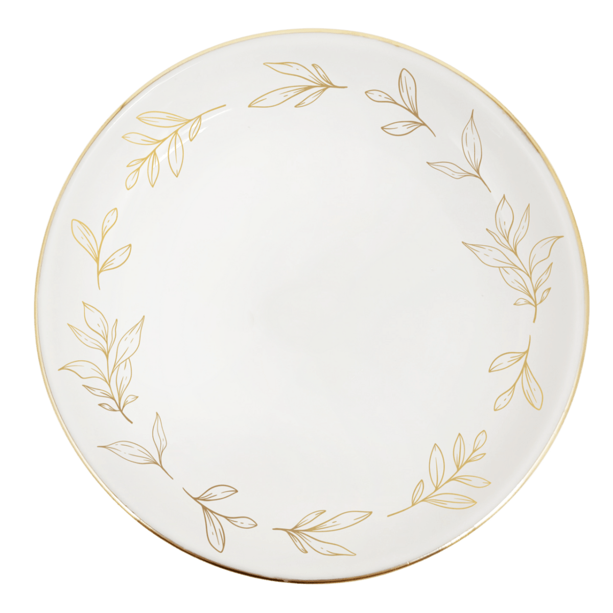 Sweet Water Decor Gold Leaves Jewelry Dish