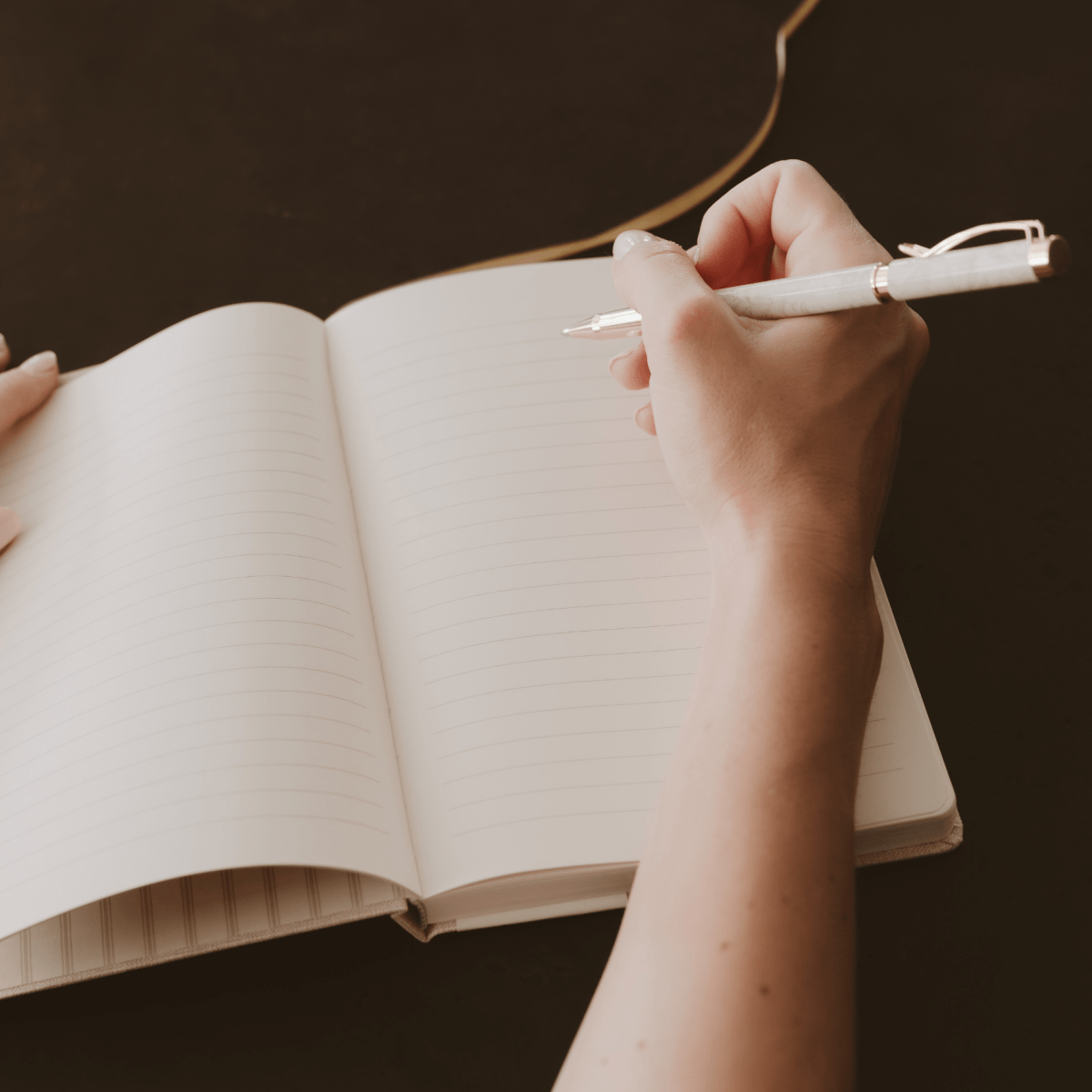 Sweet Water Decor Gold Leaves Notes Journal