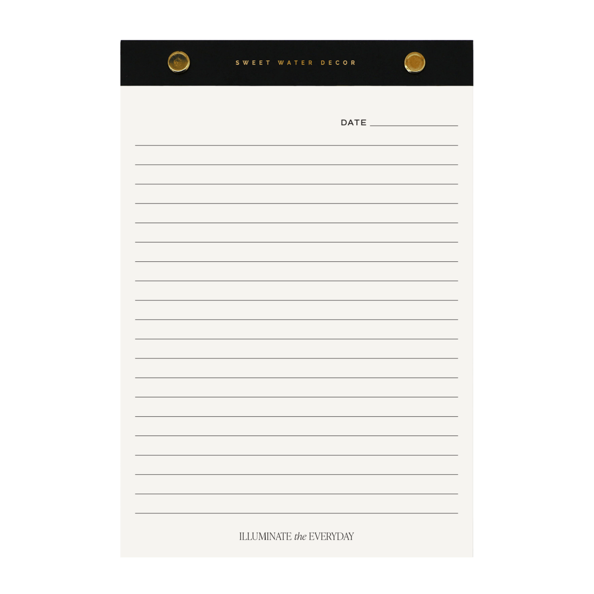 Sweet Water Decor Gold Rivet Basic Notepad