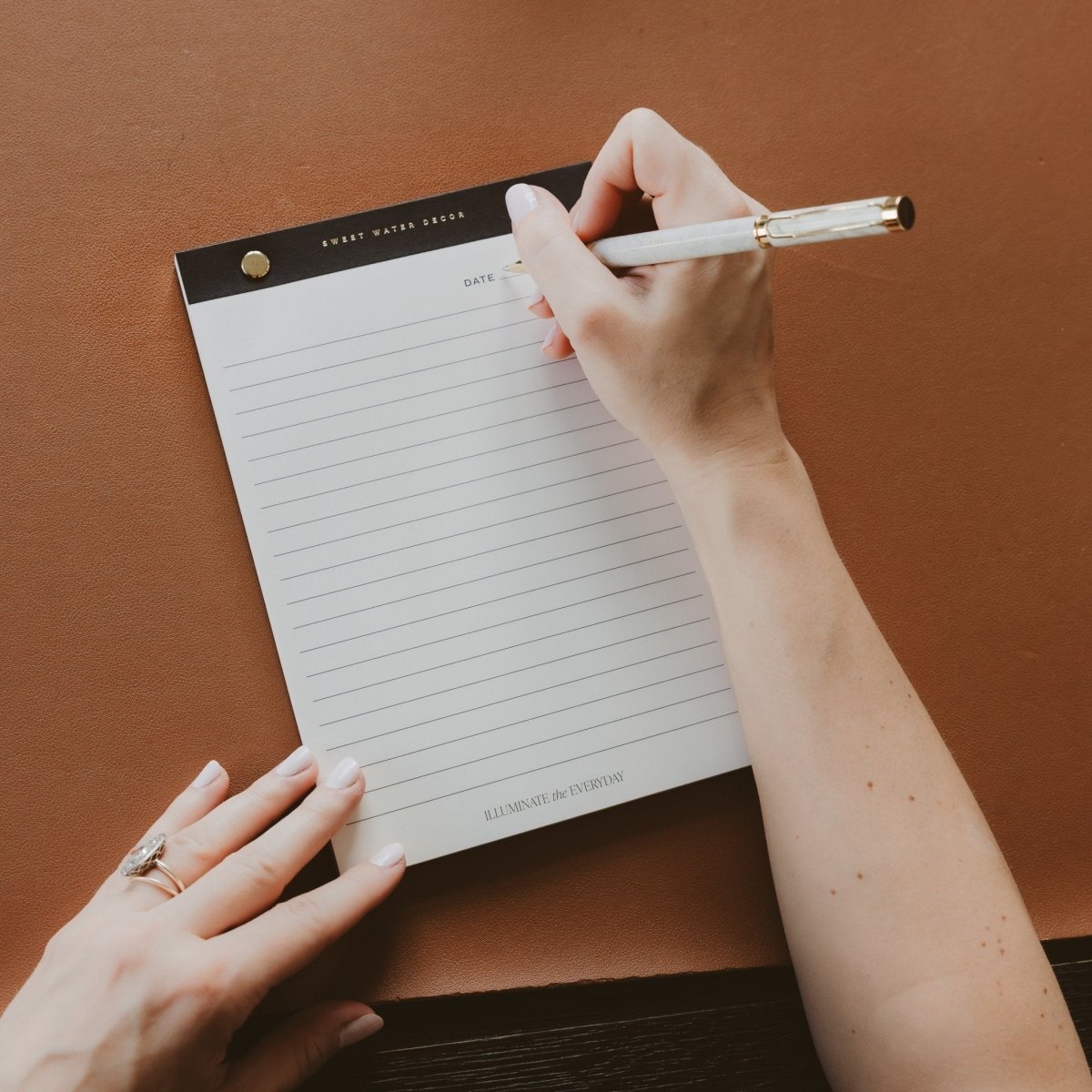 Sweet Water Decor Gold Rivet Basic Notepad